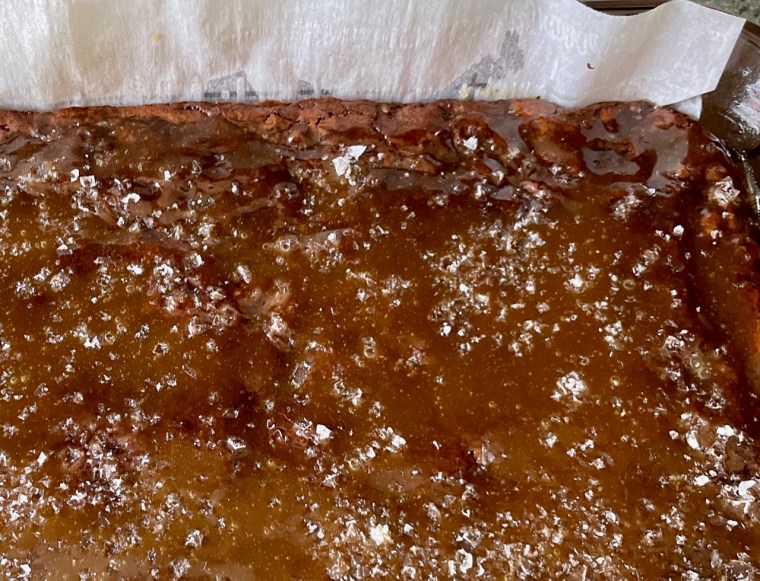 Another angle of the finished brownies